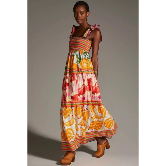 Anthropologie Farm Rio Printed Tiered Maxi Dress - Picture 2 of 7